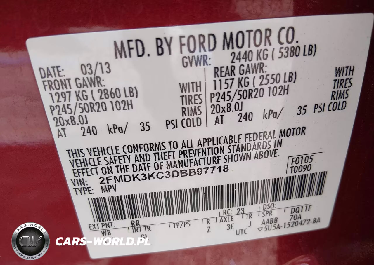 2013 Ford Edge Limited VIN:2FMDK3KC3DBB97718 - 9