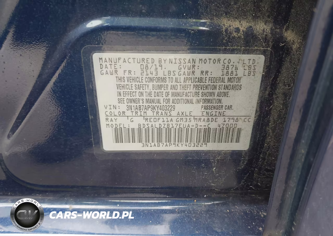 2019 Nissan Sentra Sv VIN:3N1AB7AP9KY403229 - 9