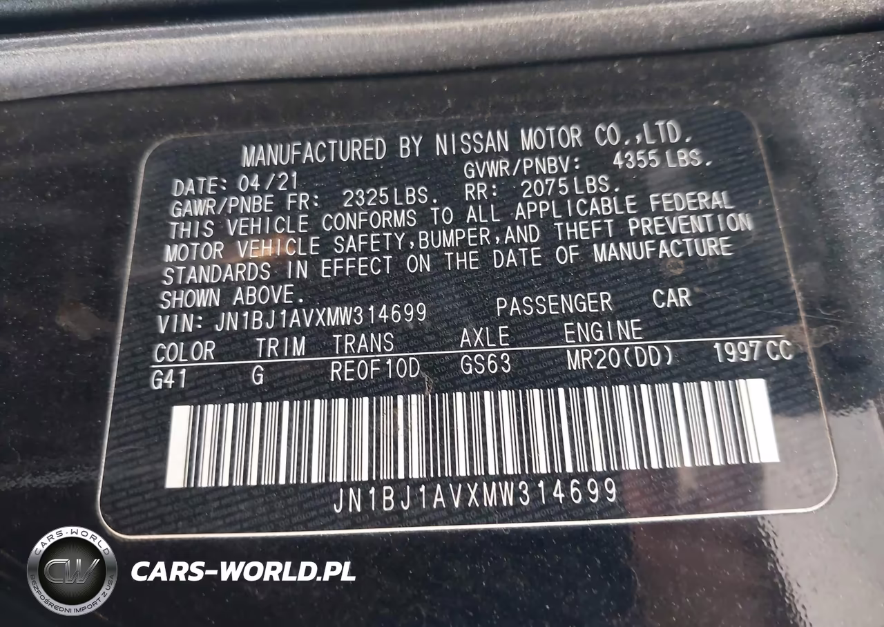 2021 Nissan Rogue Sport S Fwd Xtronic Cvt VIN:JN1BJ1AVXMW314699 - 9