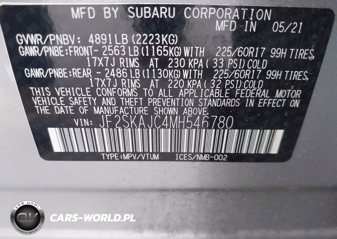 2021 Subaru Forester Premium VIN:JF2SKAJC4MH546780 - 9