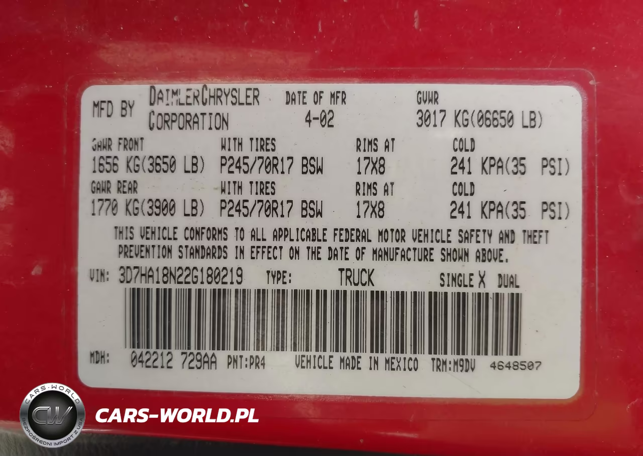 2002 Dodge Ram 1500 St VIN:3D7HA18N22G180219 - 9