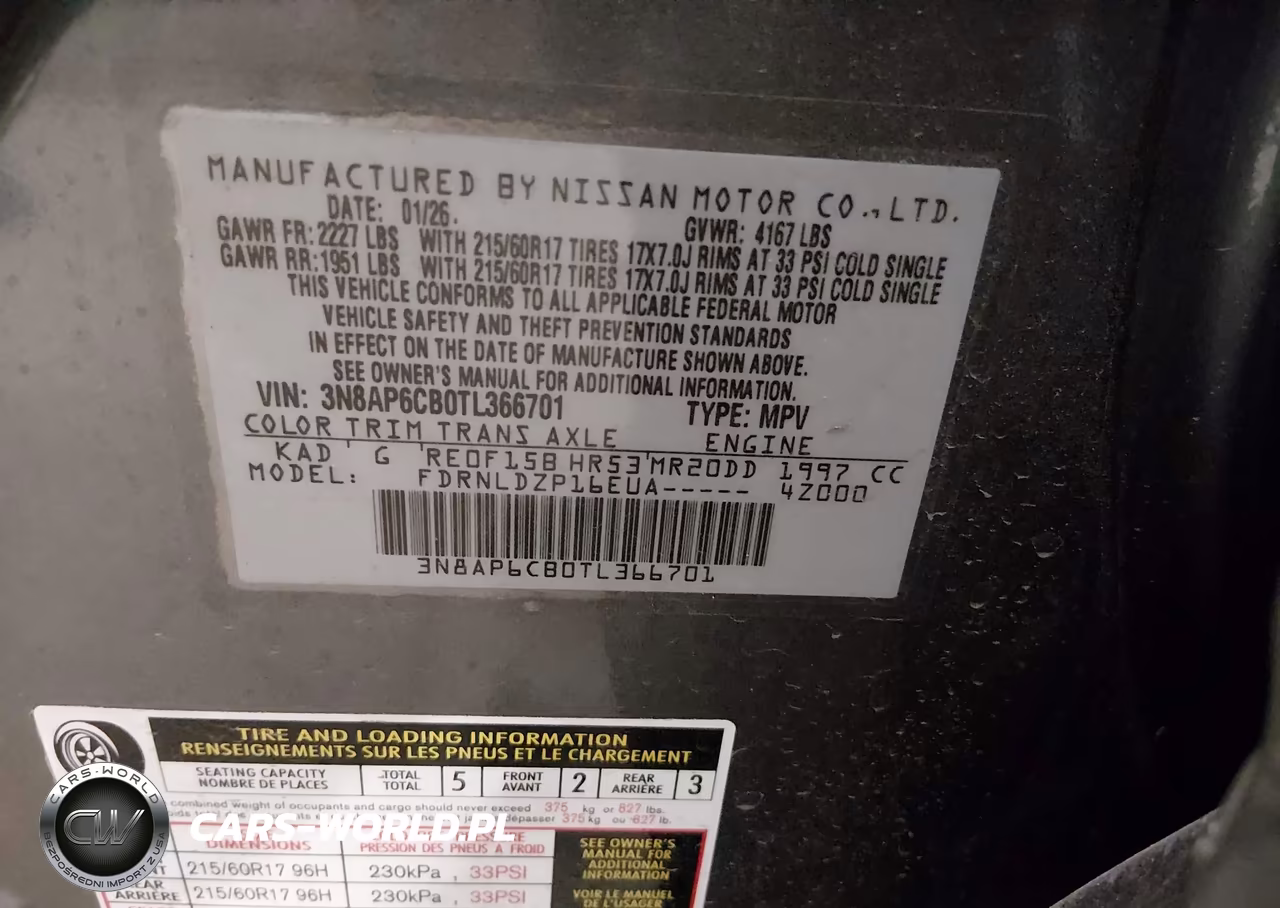 2026 Nissan Kicks Sv VIN:3N8AP6CB0TL366701 - 9