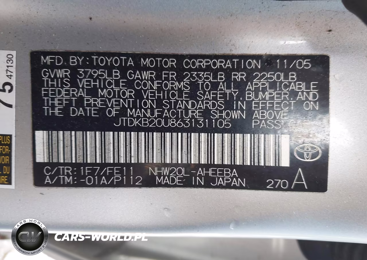 2006 Toyota Prius VIN:JTDKB20U863131105 - 9