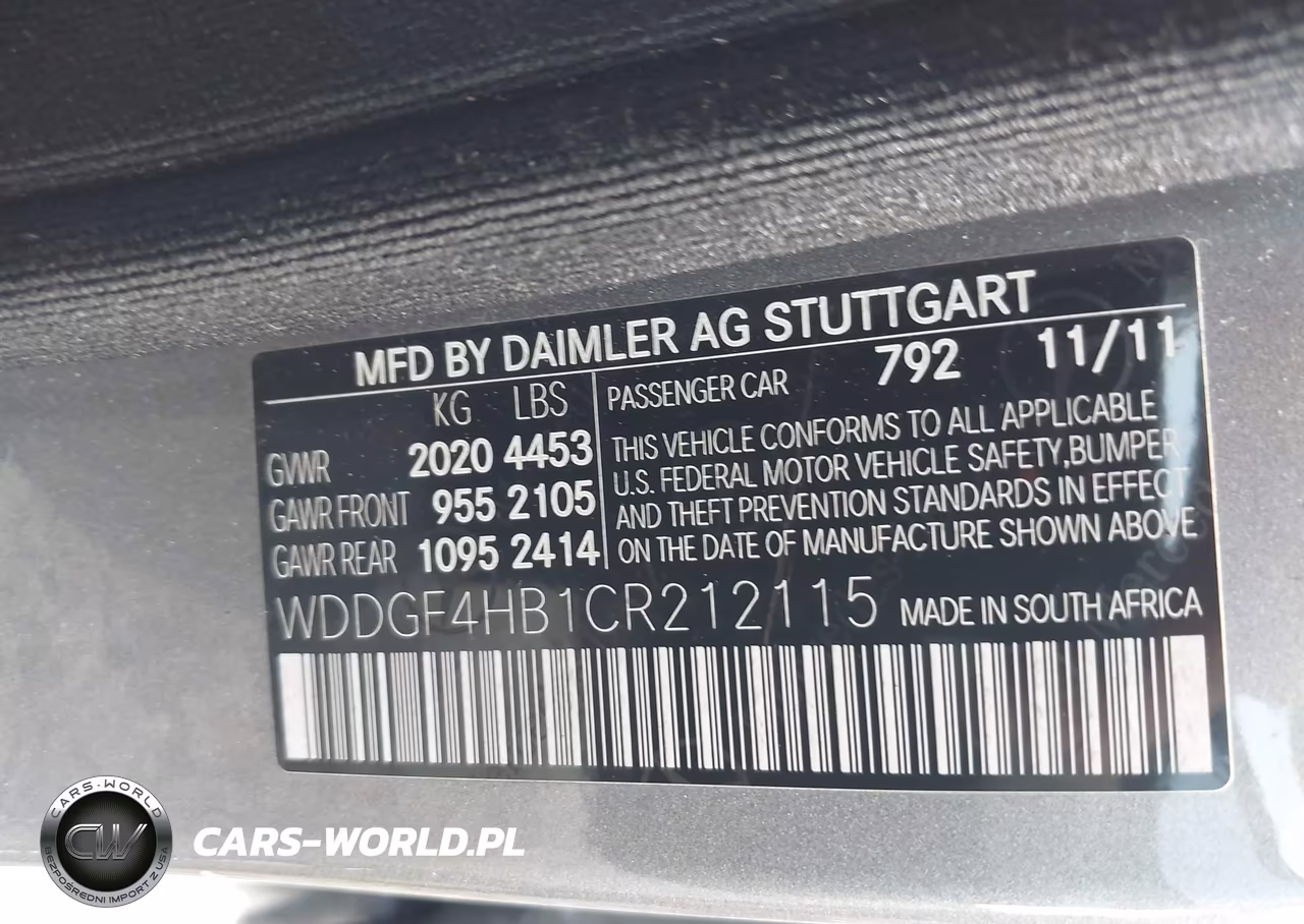 2012 Mercedes-Benz C 250 Sport VIN:WDDGF4HB1CR212115 - 9