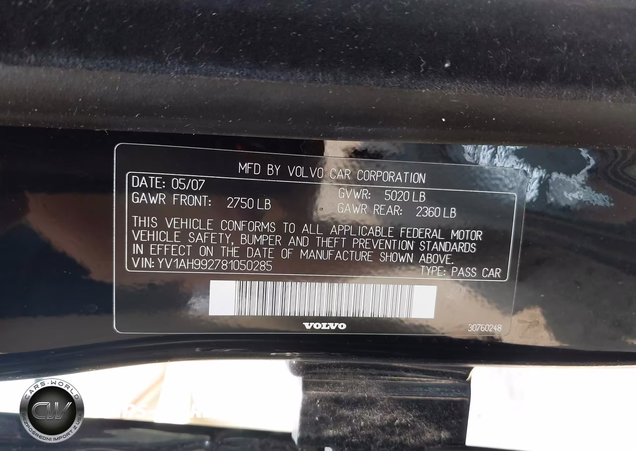 2008 Volvo S80 3.0L Turbo VIN:YV1AH992781050285 - 9
