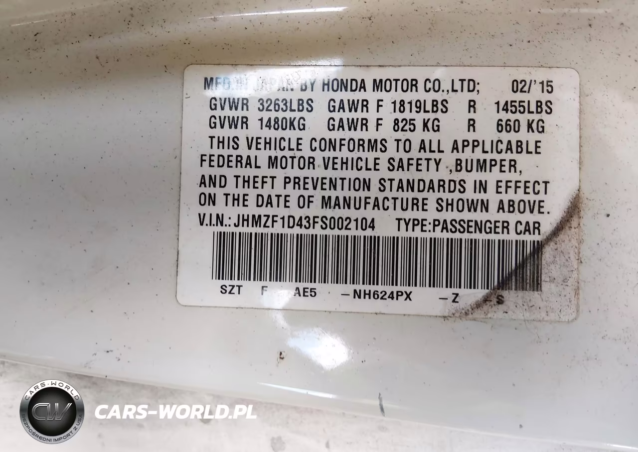2015 Honda Cr-Z VIN:JHMZF1D43FS002104 - 9