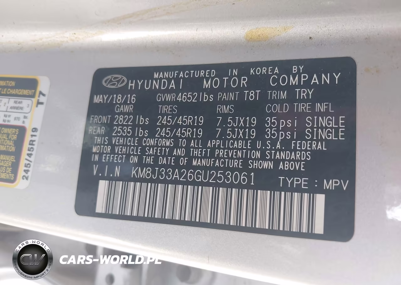 2016 Hyundai Tucson Limited VIN:KM8J33A26GU253061 - 9