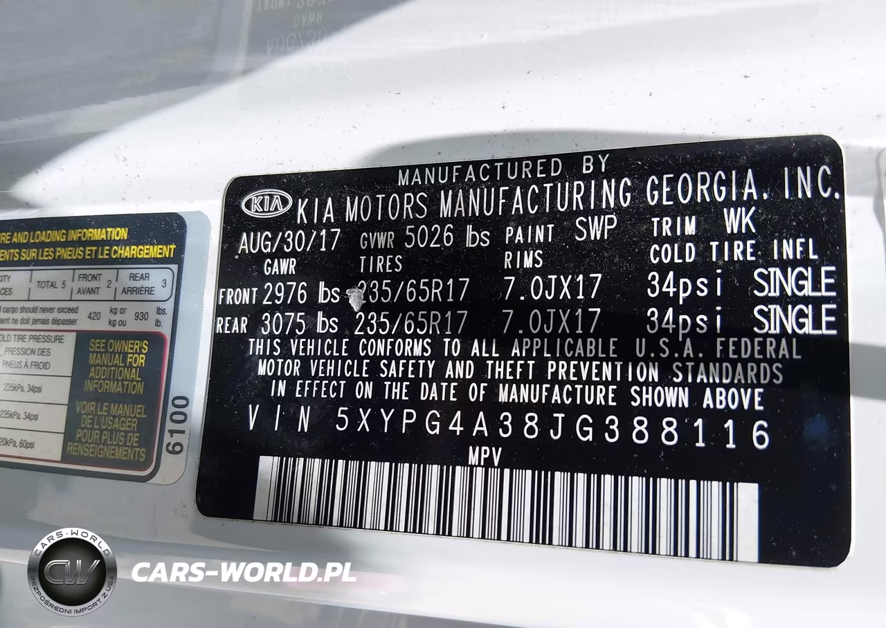 2018 Kia Sorento 2.4L Lx VIN:5XYPG4A38JG388116 - 9