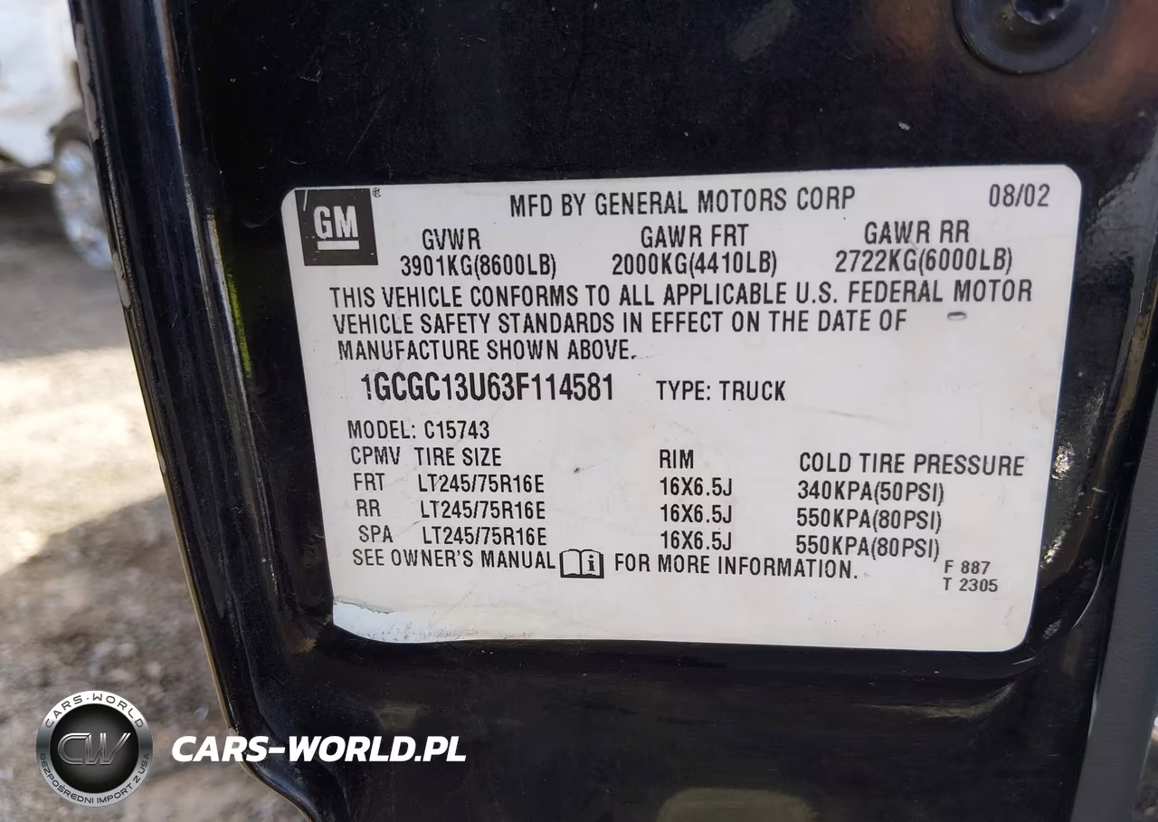 2003 Chevrolet Silverado 1500Hd Ls VIN:1GCGC13U63F114581 - 9