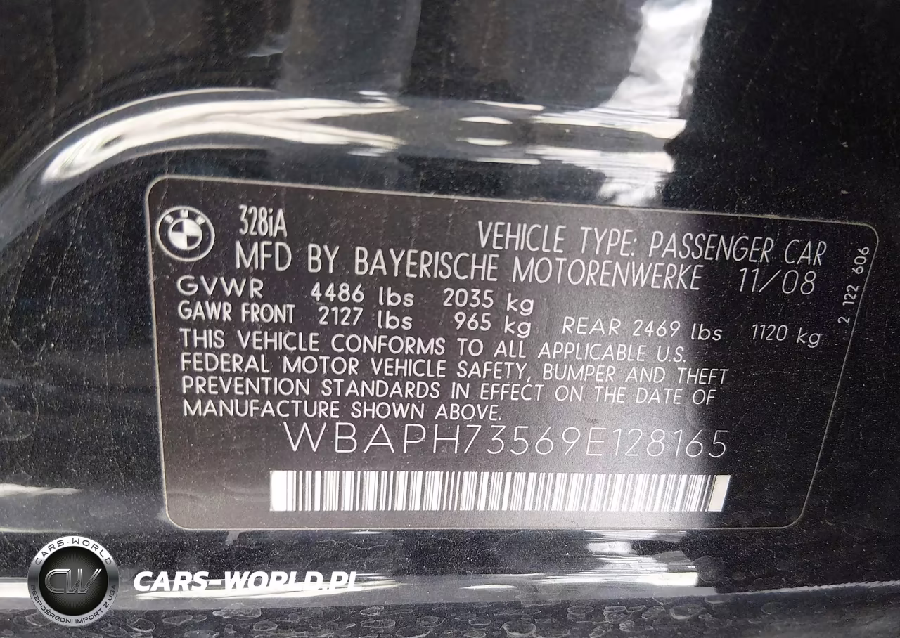 2009 BMW 328I VIN:WBAPH73569E128165 - 9