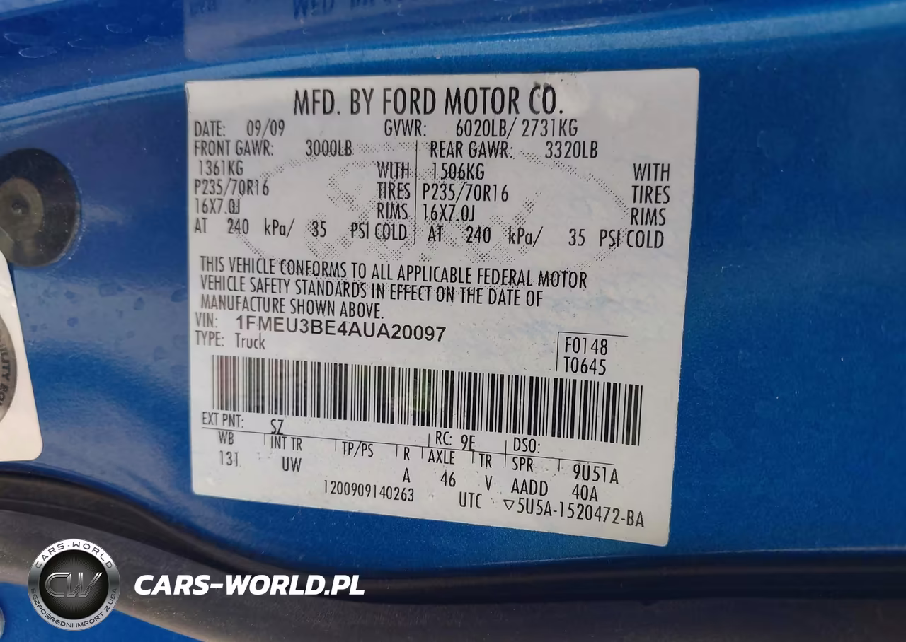 2010 Ford Explorer Sport Trac Xlt VIN:1FMEU3BE4AUA20097 - 9