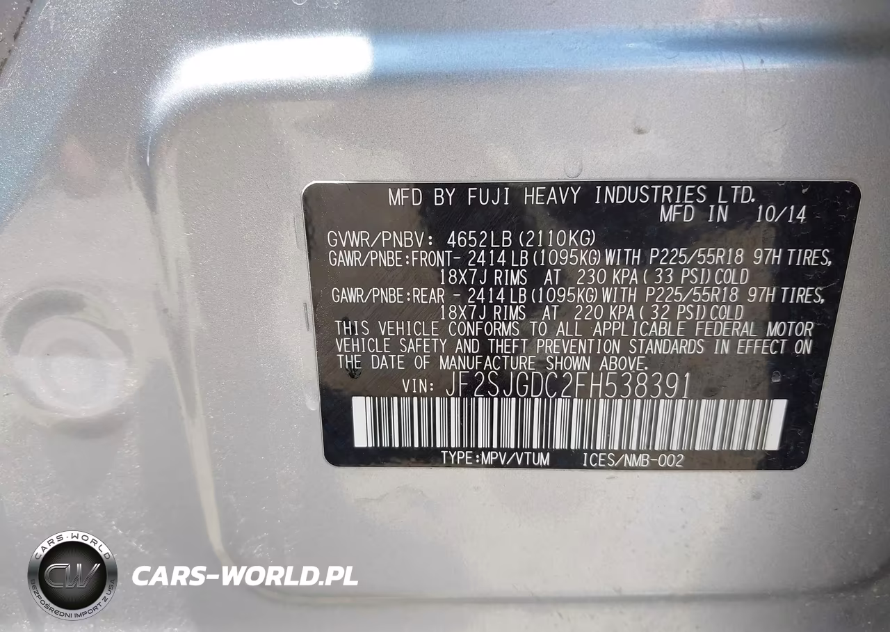 2015 Subaru Forester 2.0Xt Premium VIN:JF2SJGDC2FH538391 - 9