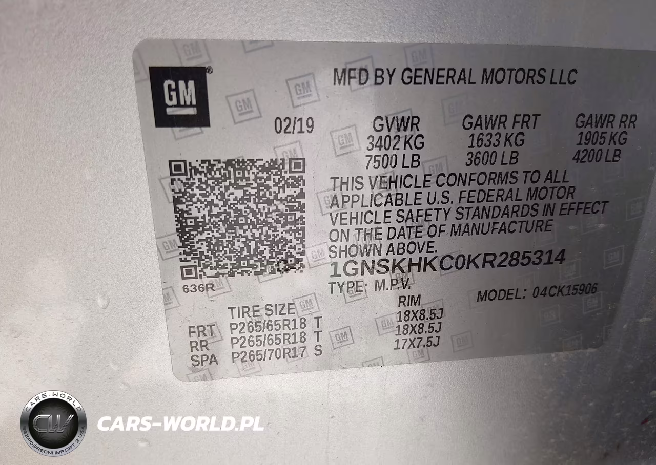 2019 Chevrolet Suburban Lt VIN:1GNSKHKC0KR285314 - 9