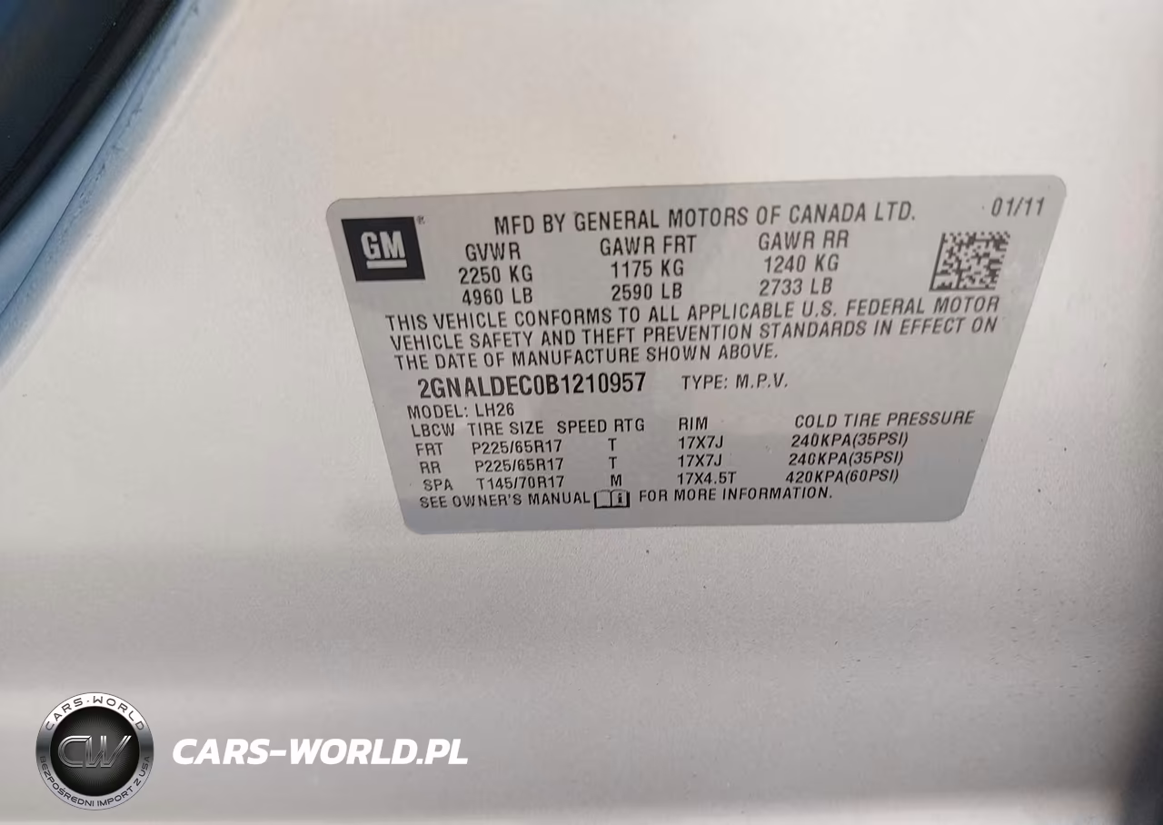 2011 Chevrolet Equinox Lt W-1Lt VIN:2GNALDEC0B1210957 - 9