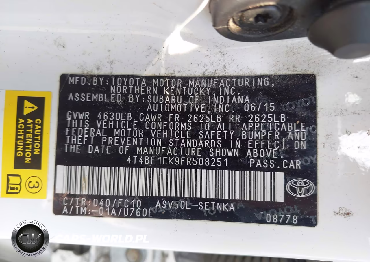 2015 Toyota Camry Le VIN:4T4BF1FK9FR508251 - 9