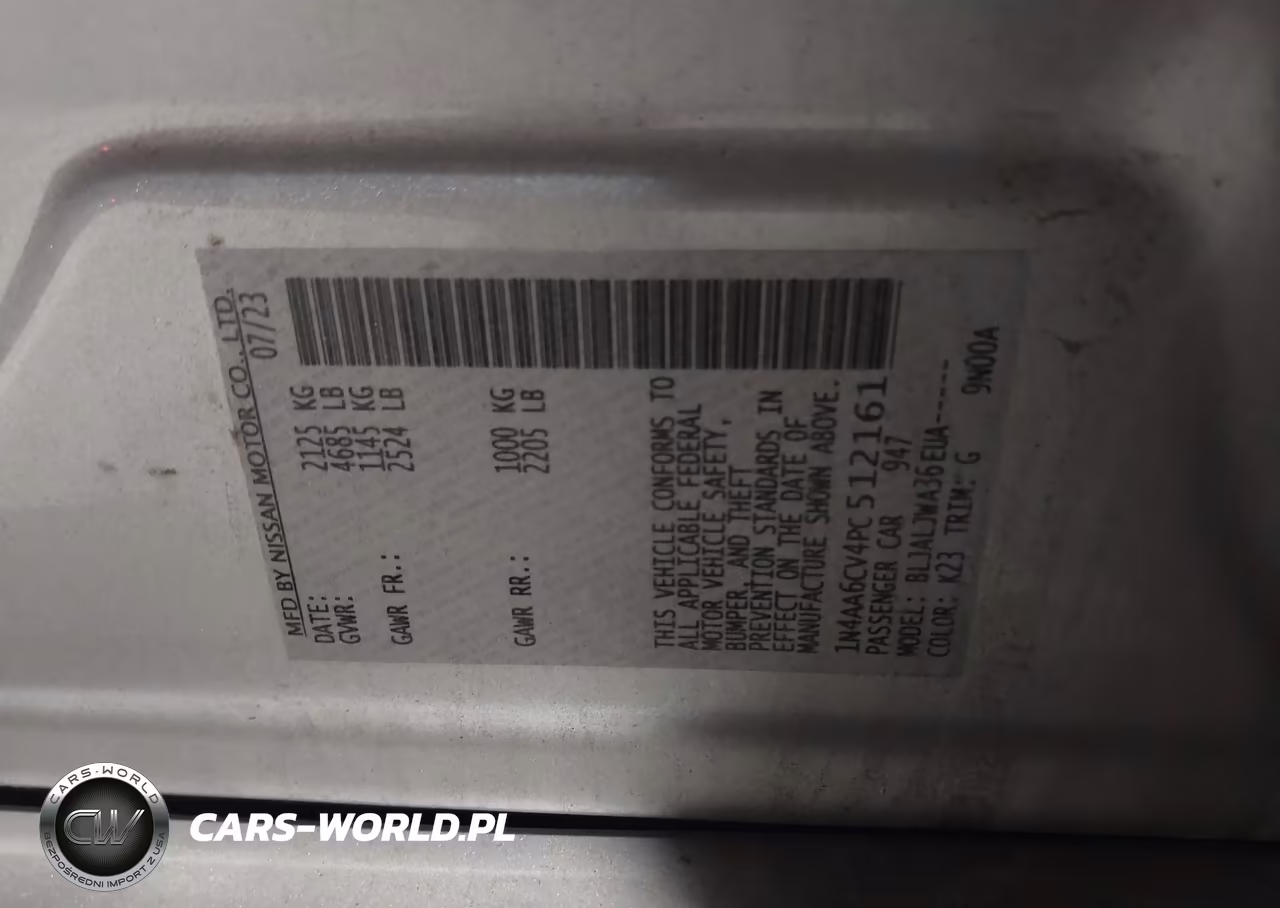 2023 Nissan Maxima Sv Xtronic Cvt VIN:1N4AA6CV4PC512161 - 9