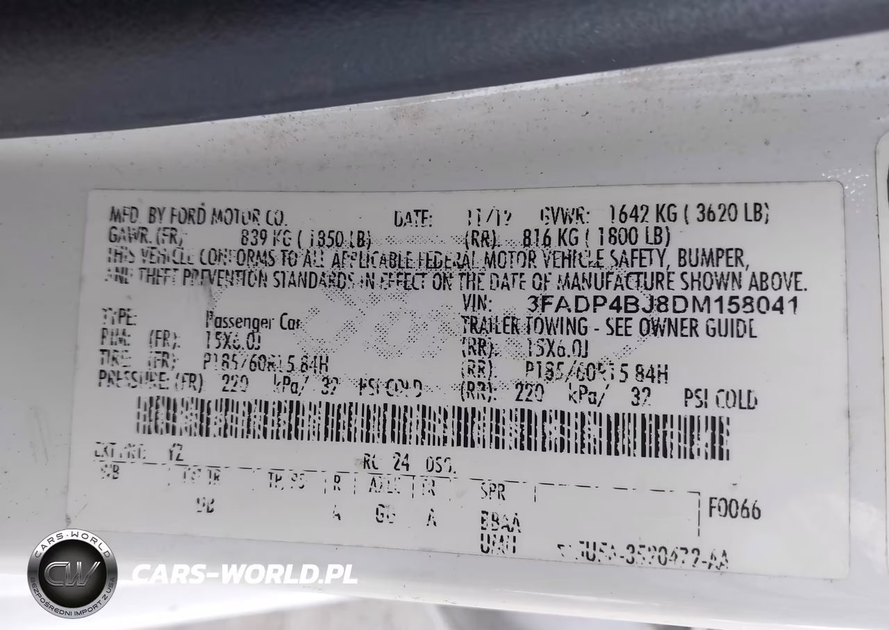 2013 Ford Fiesta Se VIN:3FADP4BJ8DM158041 - 9