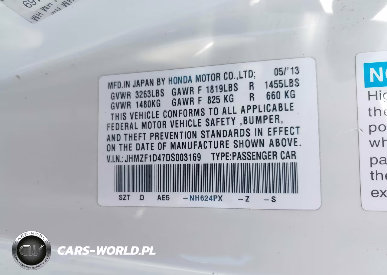 2013 Honda Cr-Z VIN:JHMZF1D47DS003169 - 9