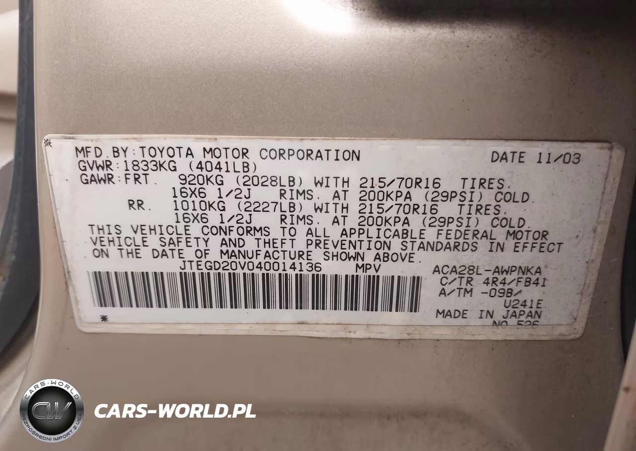 2004 Toyota Rav4 VIN:JTEGD20V040014136 - 9