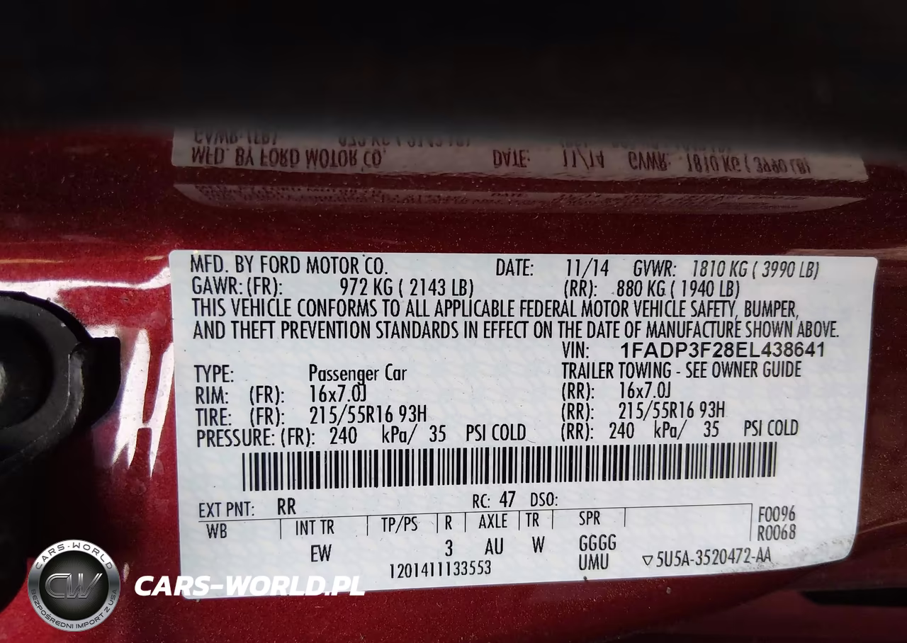 2014 Ford Focus Se VIN:1FADP3F28EL438641 - 9