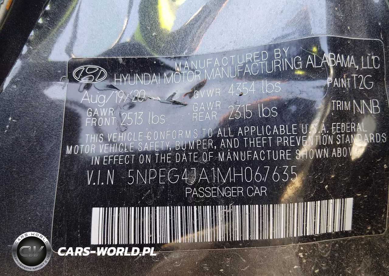 2021 Hyundai Sonata Se VIN:5NPEG4JA1MH067635 - 9