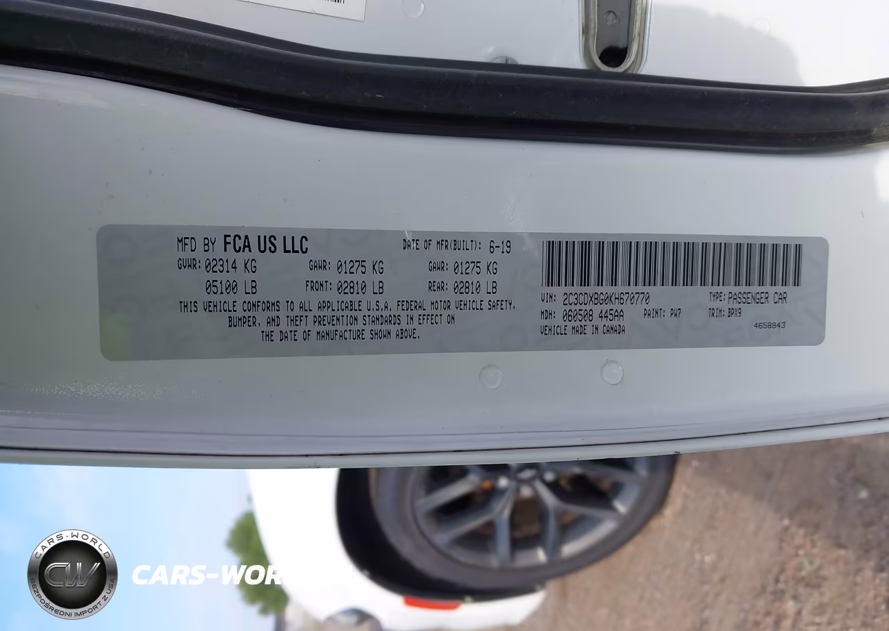2019 Dodge Charger Sxt Rwd VIN:2C3CDXBG0KH670770 - 9
