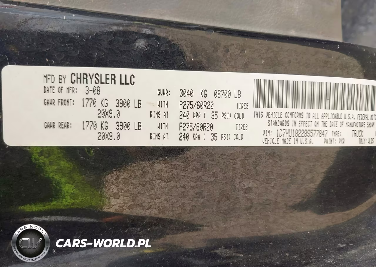 2008 Dodge Ram 1500 Laramie VIN:1D7HU18228S577847 - 9