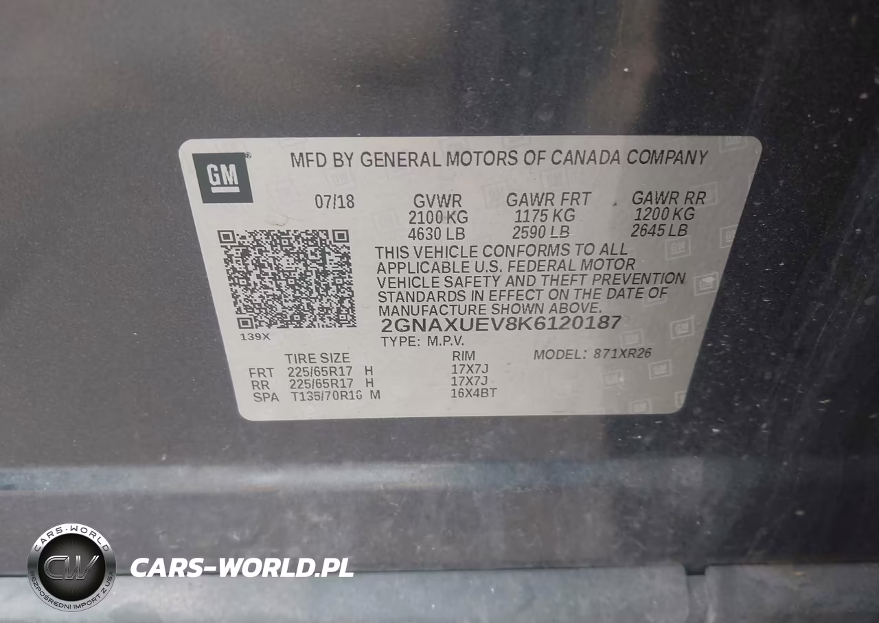 2019 Chevrolet Equinox Lt VIN:2GNAXUEV8K6120187 - 9