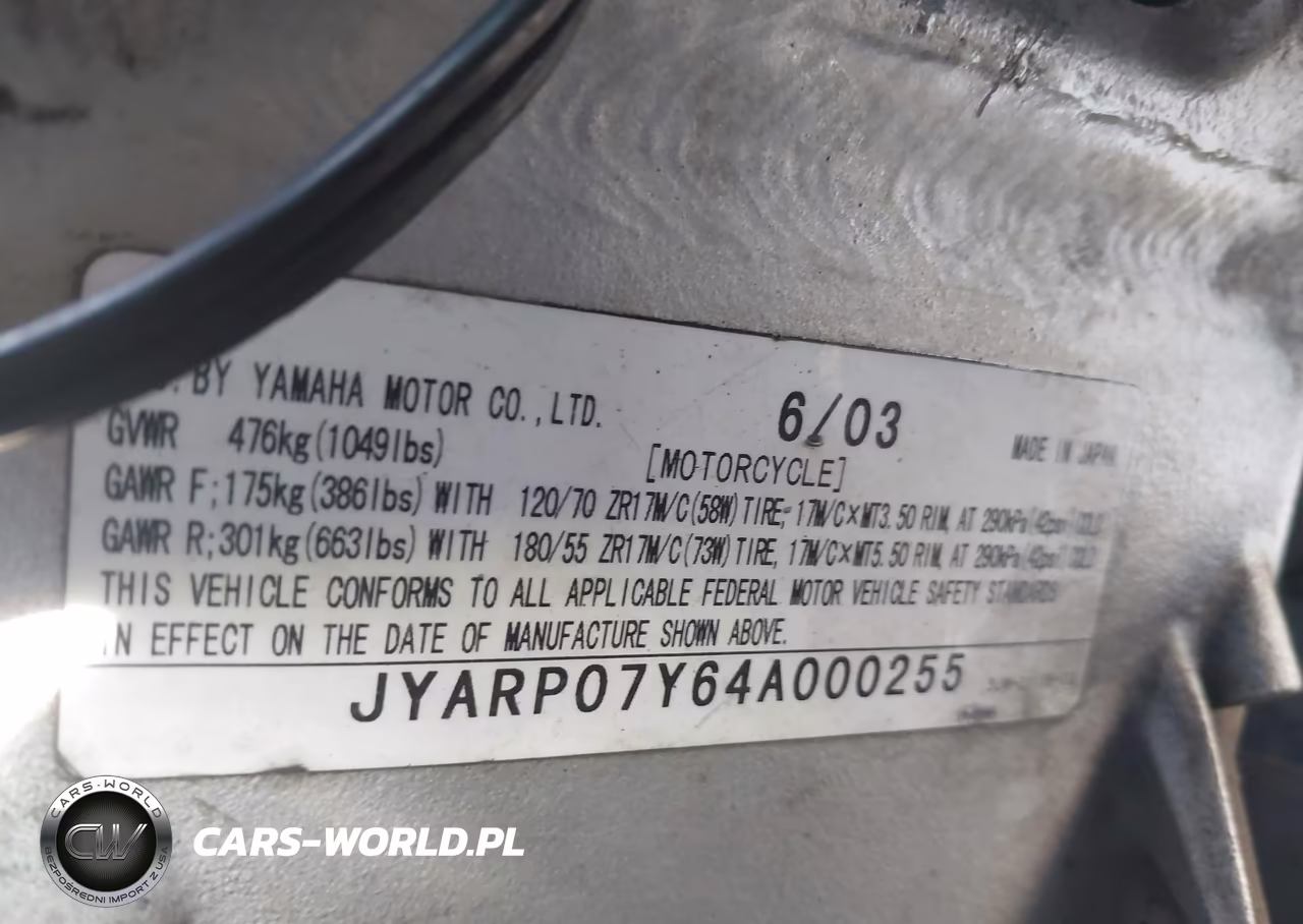 2004 Yamaha Fjr1300 VIN:JYARP07Y64A000255 - 10