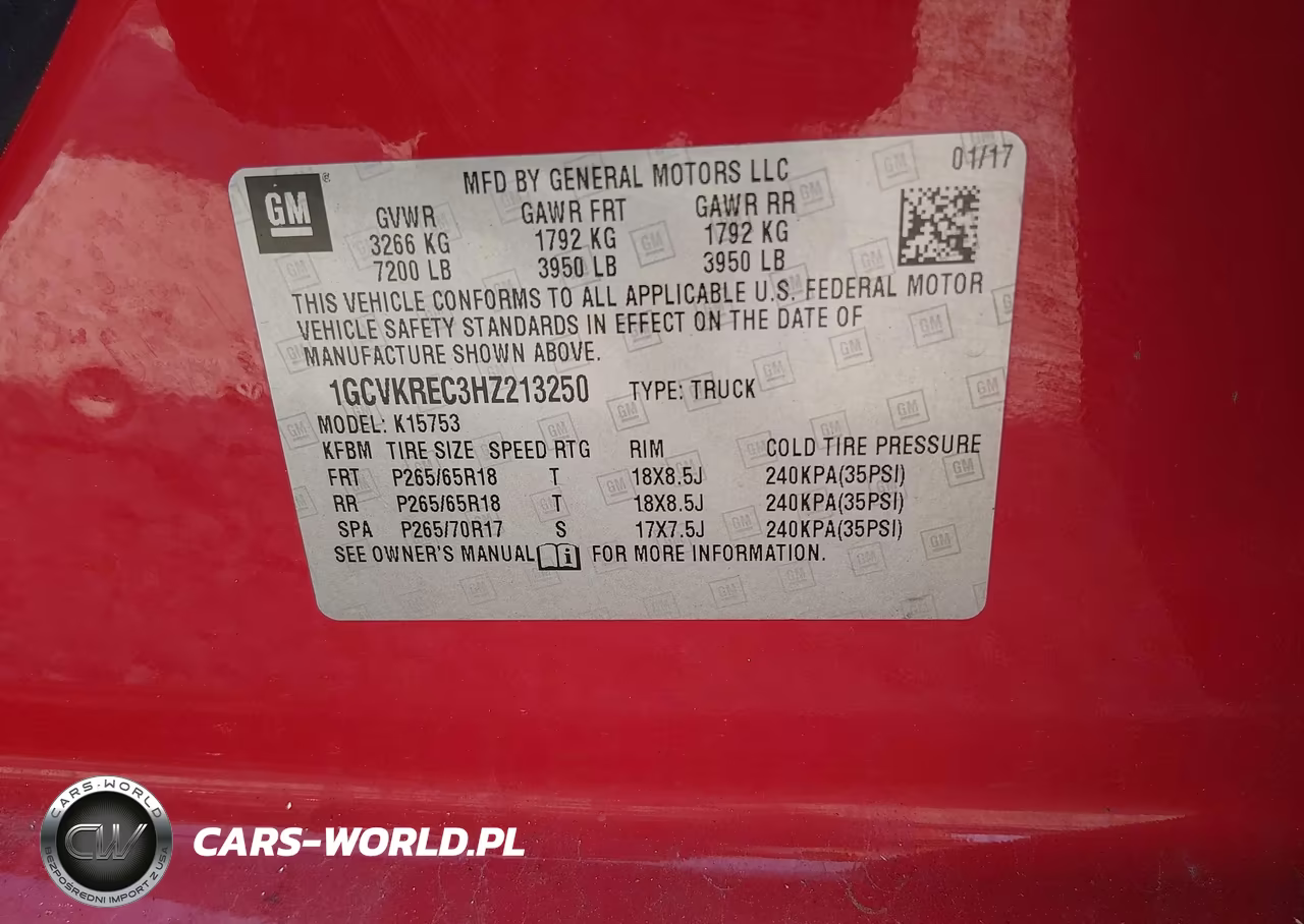 2017 Chevrolet Silverado 1500 2Lt VIN:1GCVKREC3HZ213250 - 9
