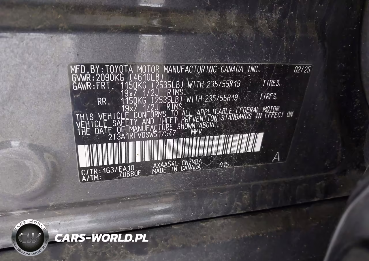 2025 Toyota Rav4 Xle Premium VIN:2T3A1RFV0SW517547 - 9