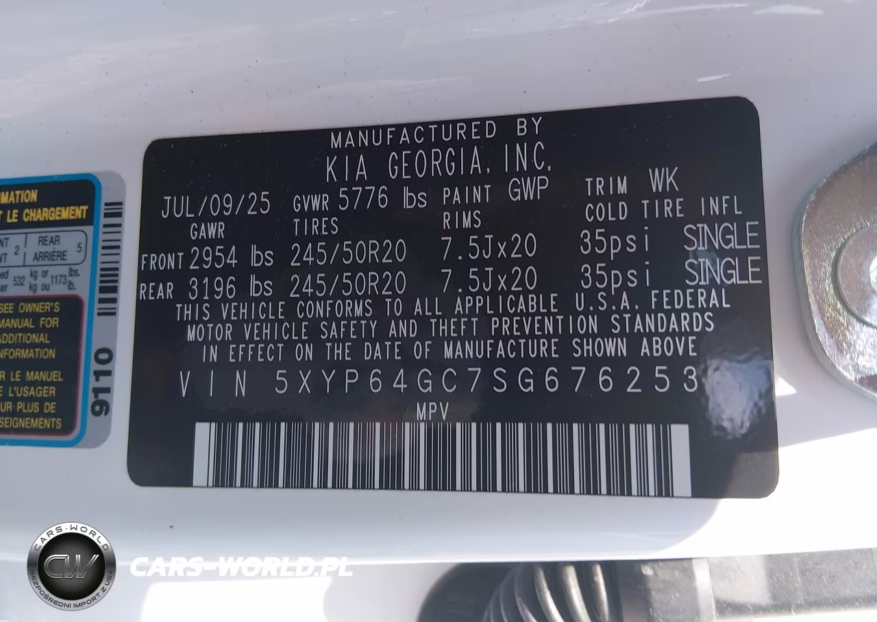 2025 Kia Telluride S VIN:5XYP64GC7SG676253 - 9