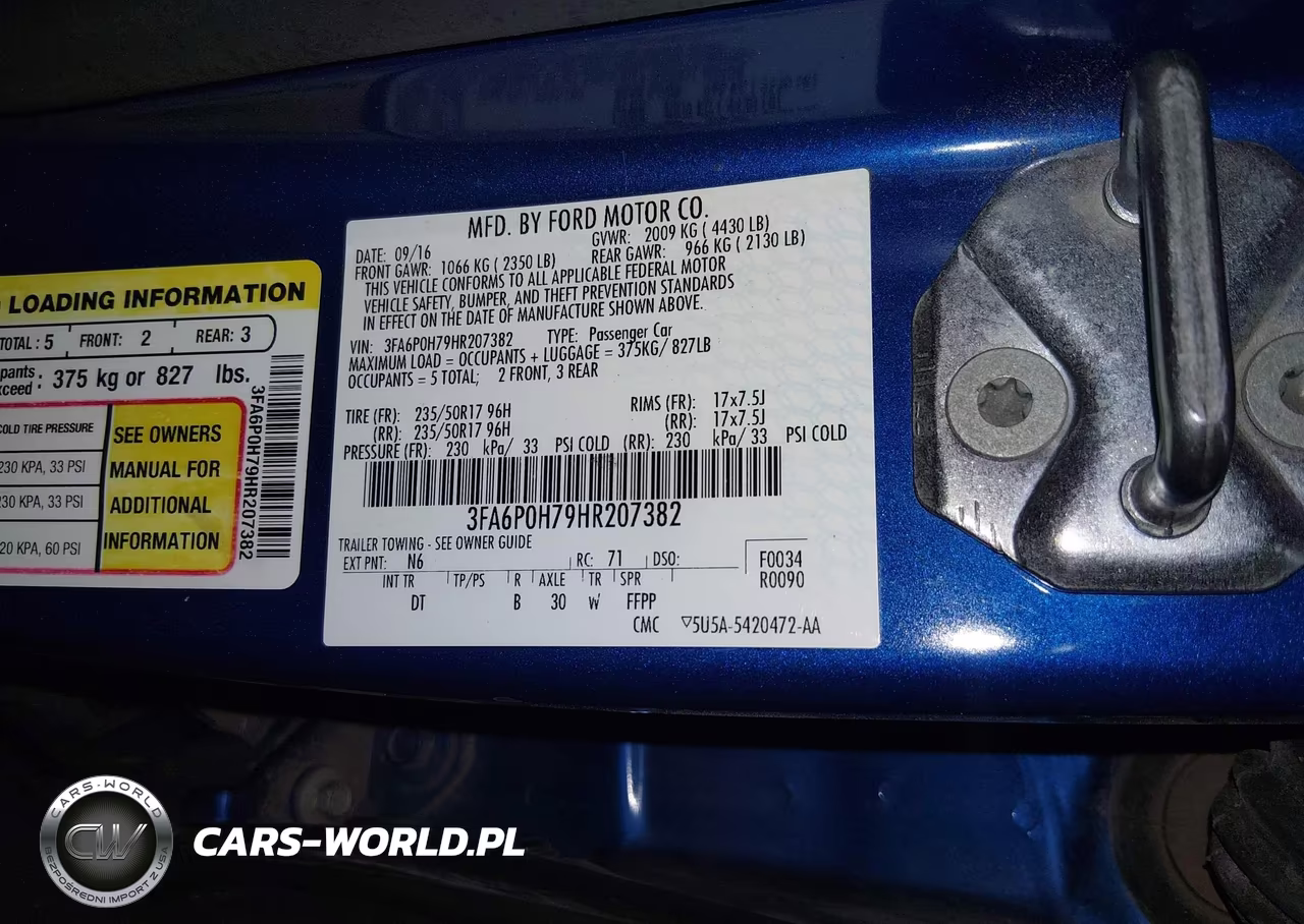 2017 Ford Fusion Se VIN:3FA6P0H79HR207382 - 9