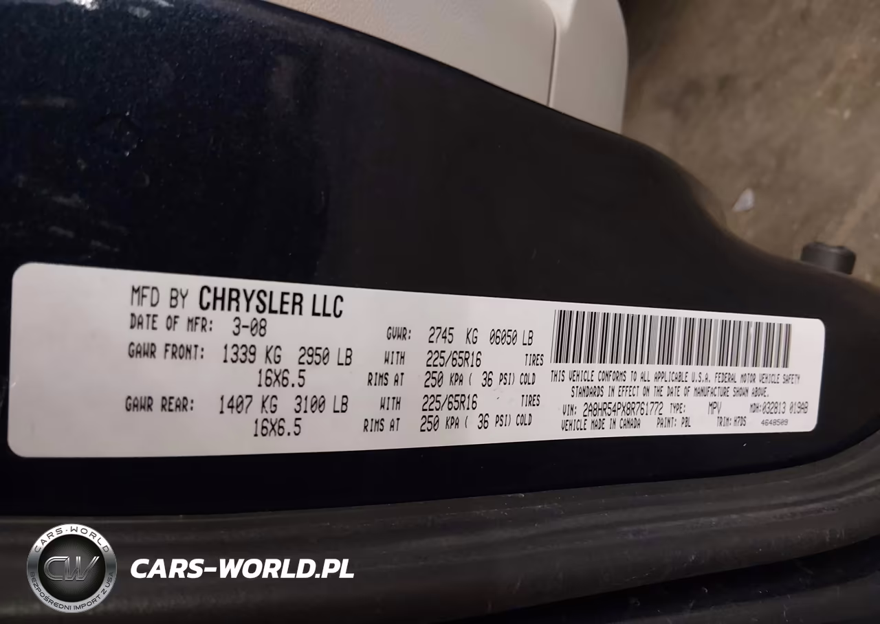 2008 Chrysler Town & Country Touring VIN:2A8HR54PX8R761772 - 9