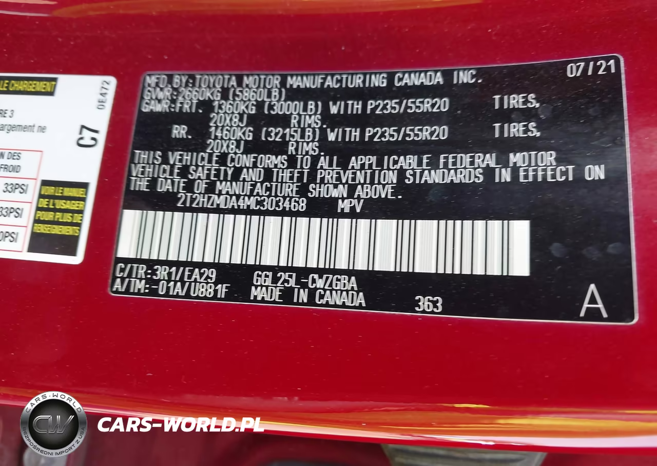 2021 Lexus Rx 350 VIN:2T2HZMDA4MC303468 - 9