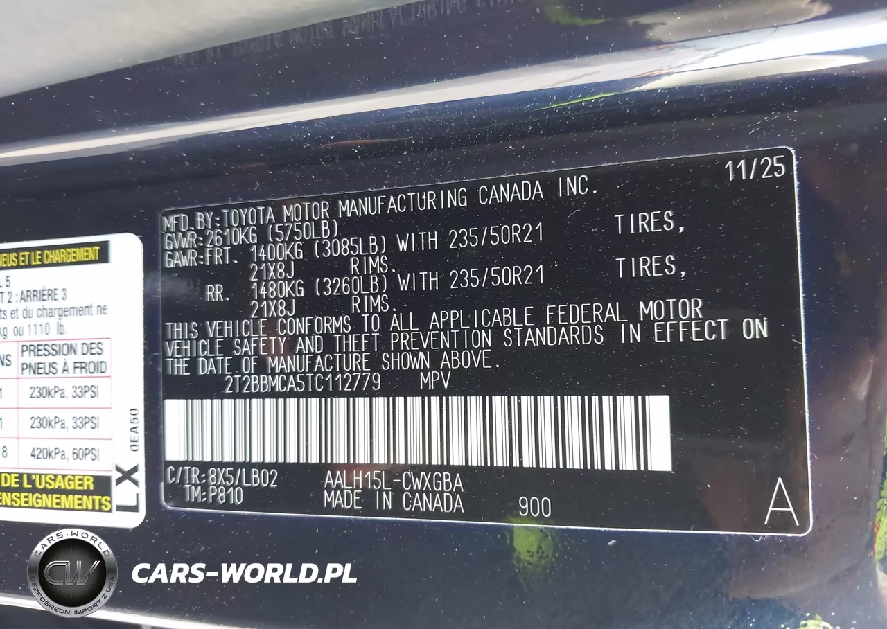 2026 Lexus Rx 350H Premium+ VIN:2T2BBMCA5TC112779 - 9