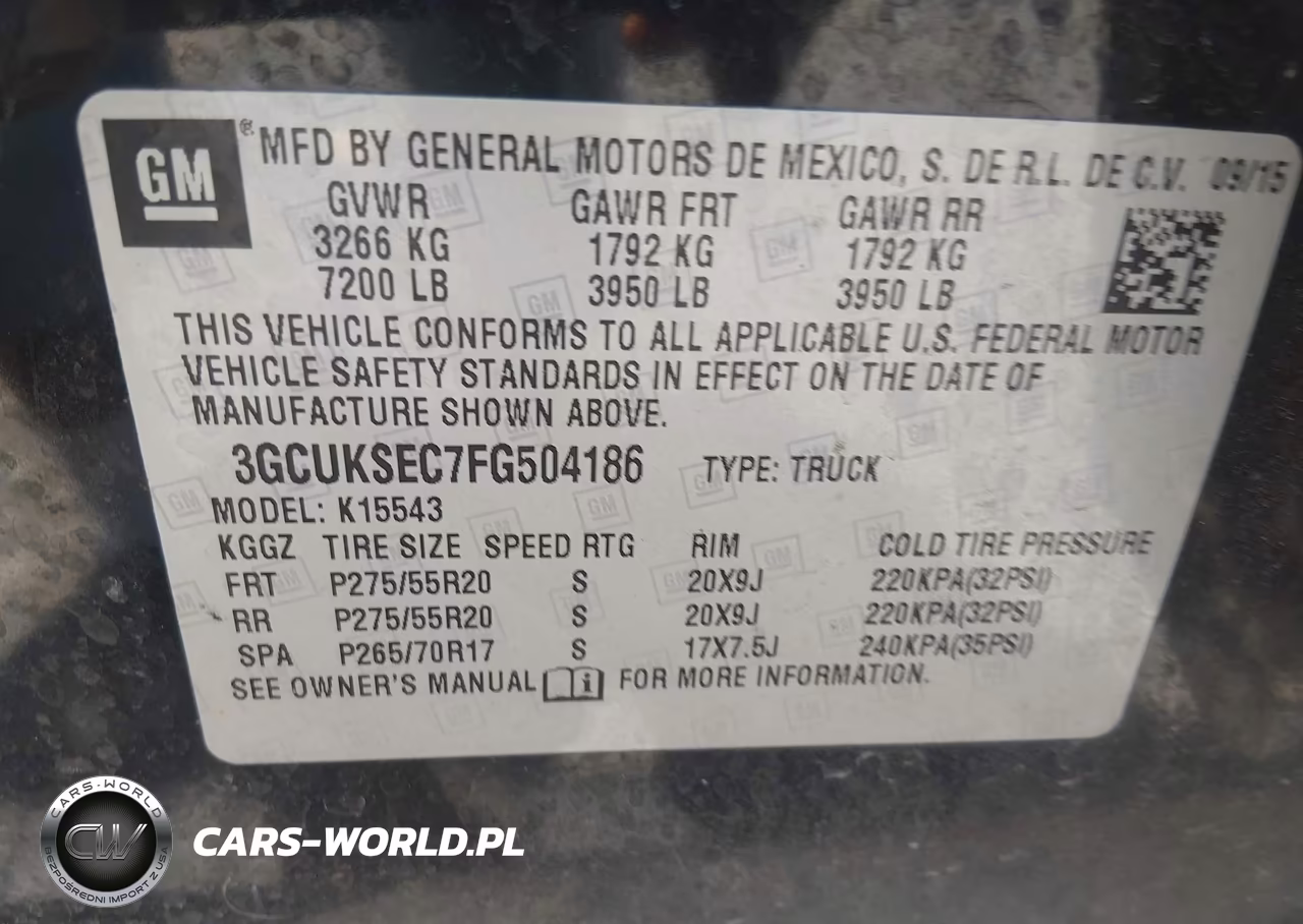 2015 Chevrolet Silverado 1500 Ltz VIN:3GCUKSEC7FG504186 - 9