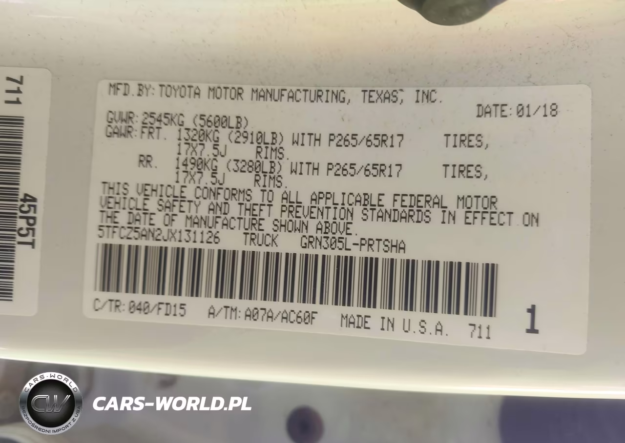2018 Toyota Tacoma Trd Sport VIN:5TFCZ5AN2JX131126 - 9