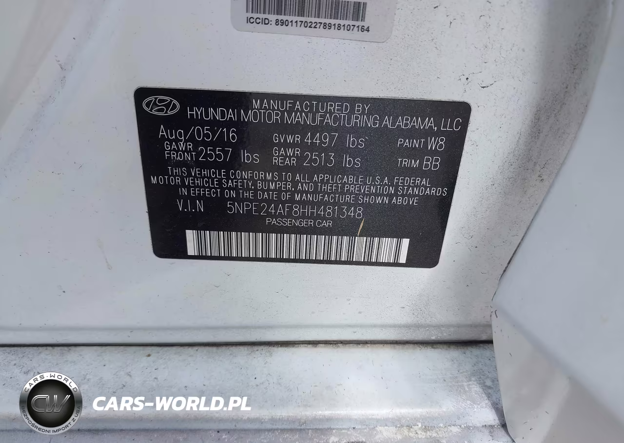 2017 Hyundai Sonata Se VIN:5NPE24AF8HH481348 - 9