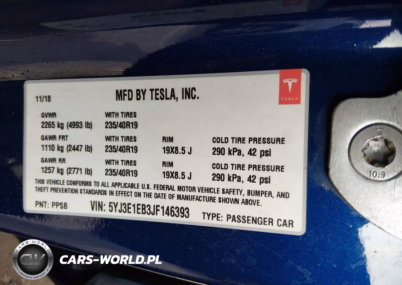 2018 Tesla Model 3 Long Range-Performance VIN:5YJ3E1EB3JF146393 - 9