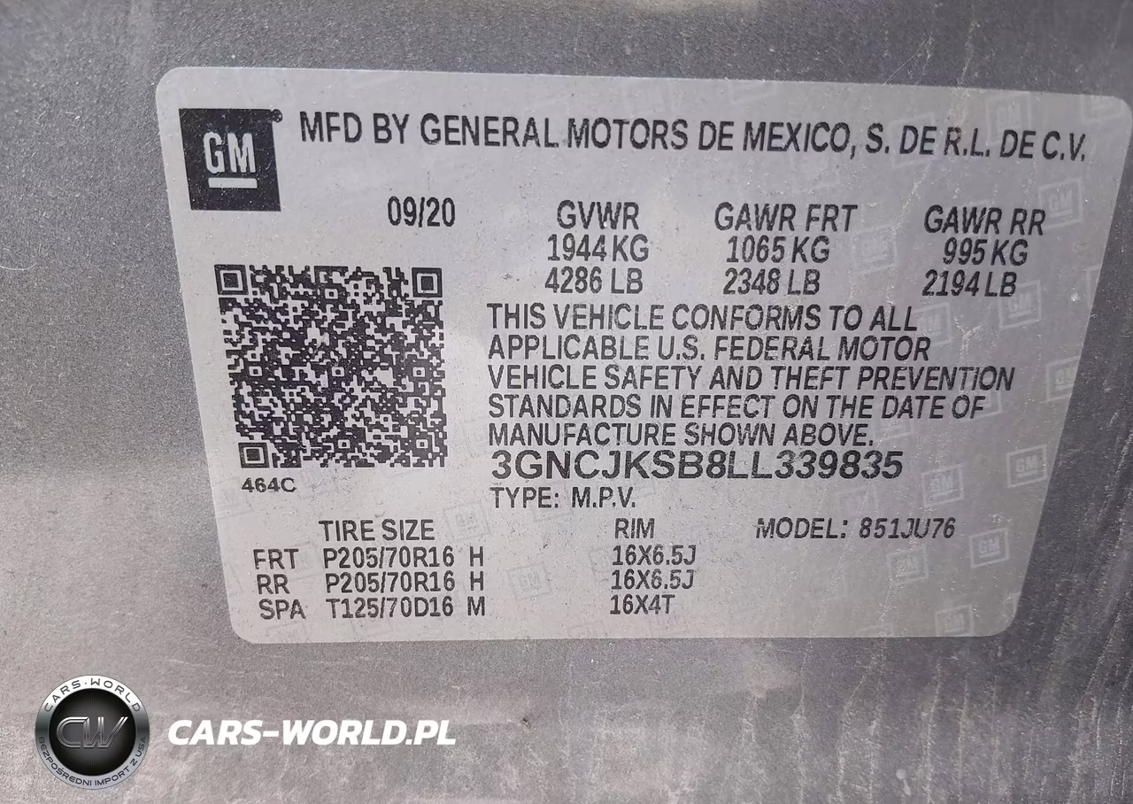 2020 Chevrolet Trax Fwd Ls VIN:3GNCJKSB8LL339835 - 9