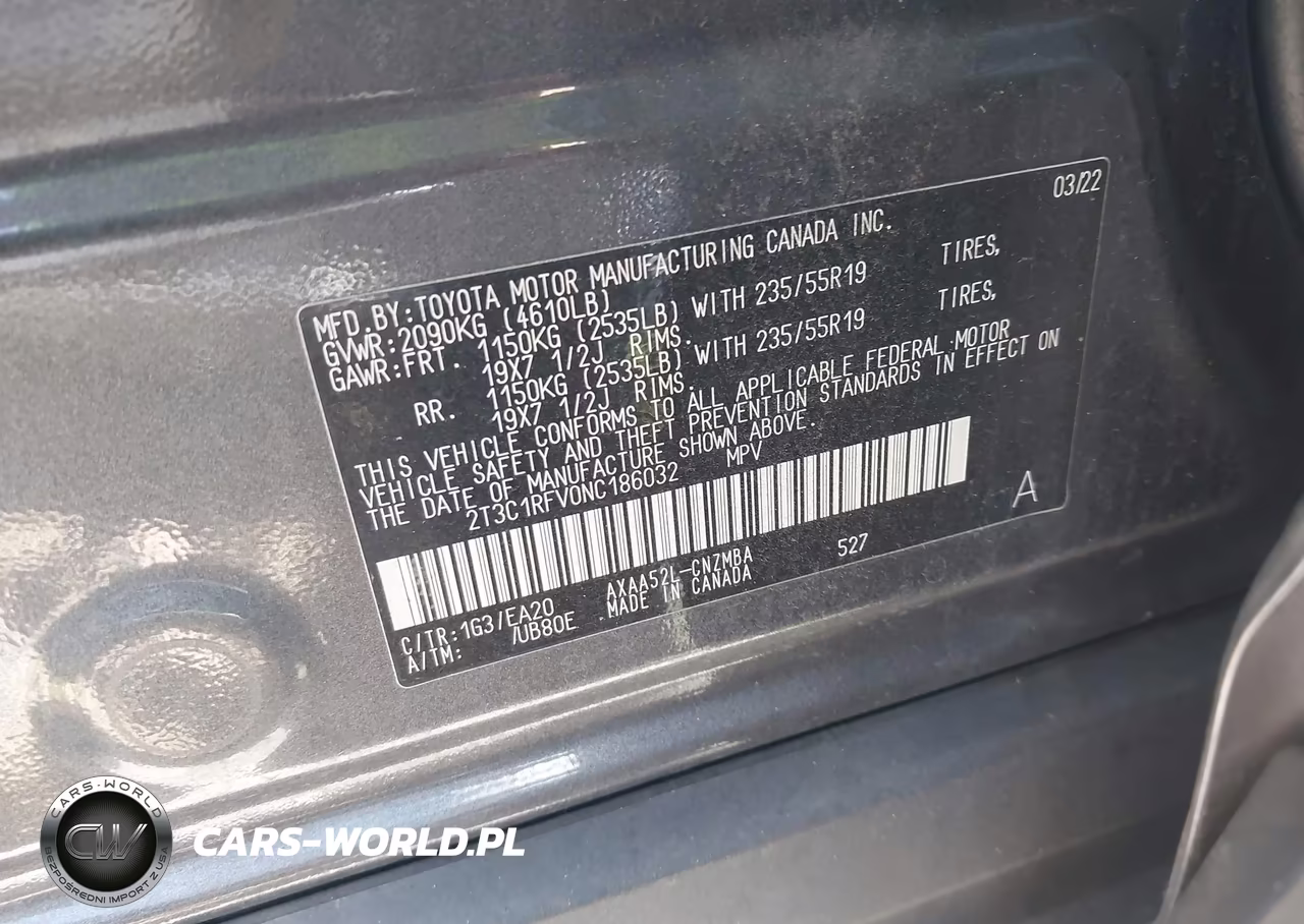 2022 Toyota Rav4 Xle Premium VIN:2T3C1RFV0NC186032 - 9