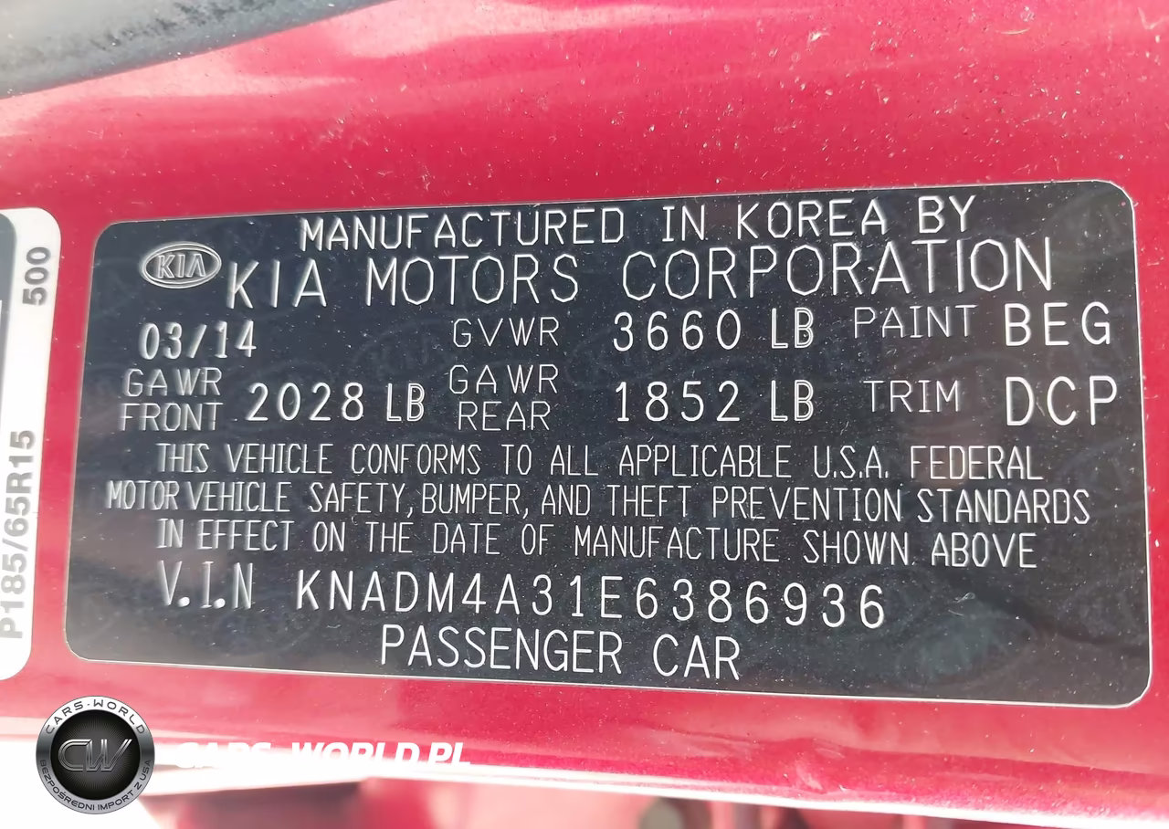2014 Kia Rio Lx VIN:KNADM4A31E6386936 - 9