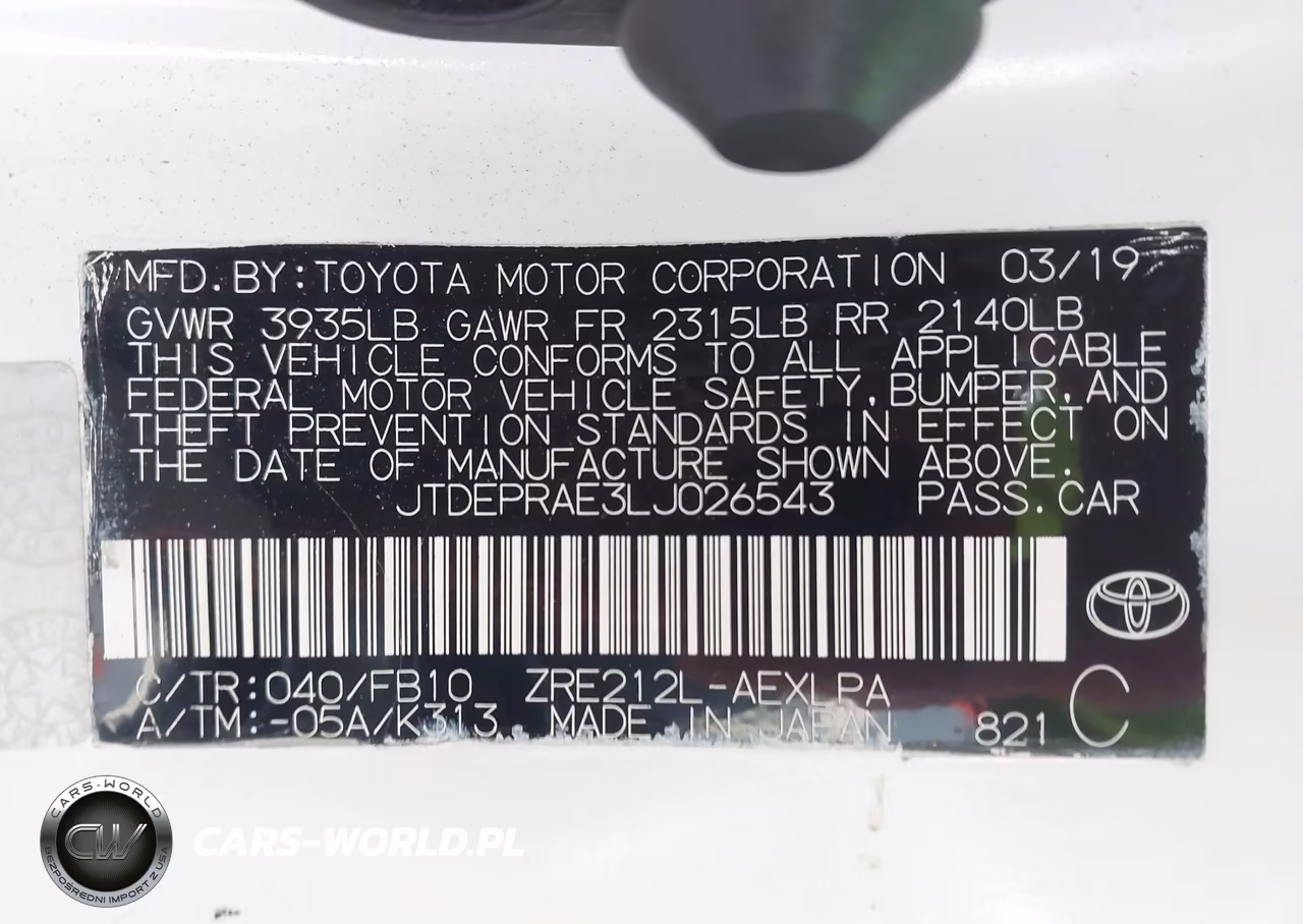 2020 Toyota Corolla Le VIN:JTDEPRAE3LJ026543 - 9