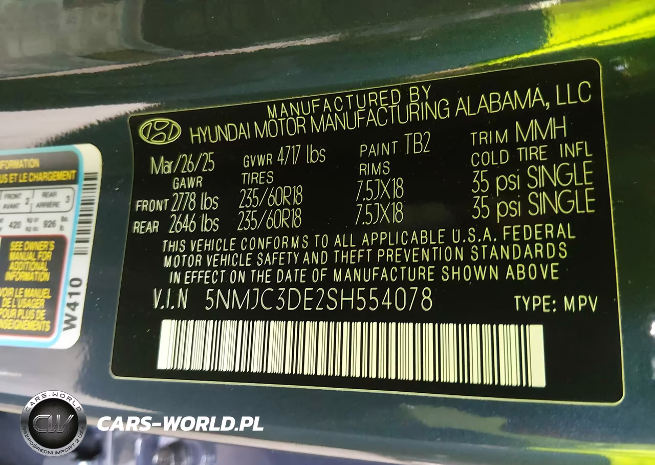 2025 Hyundai Tucson Sel Convenience VIN:5NMJC3DE2SH554078 - 9