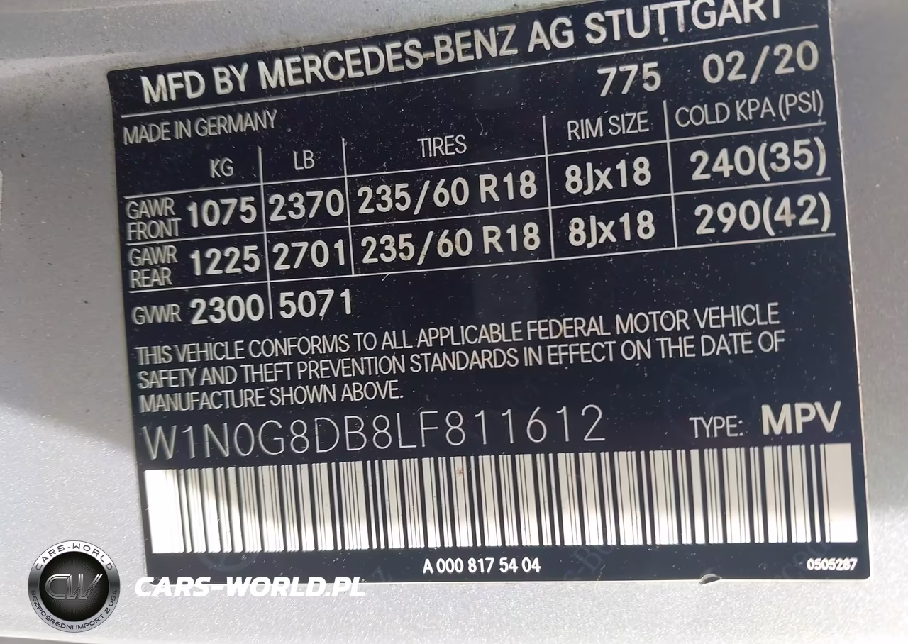 2020 Mercedes-Benz Glc 300 VIN:W1N0G8DB8LF811612 - 9