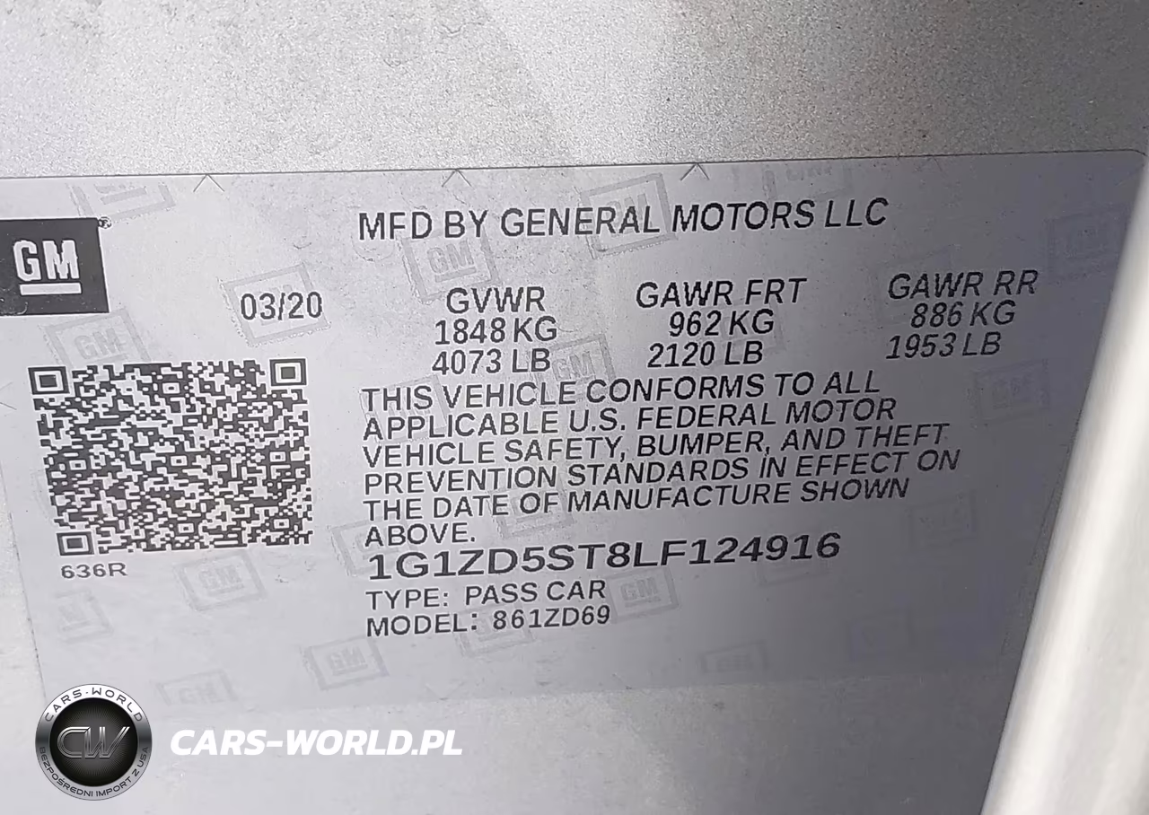 2020 Chevrolet Malibu Fwd Lt VIN:1G1ZD5ST8LF124916 - 9