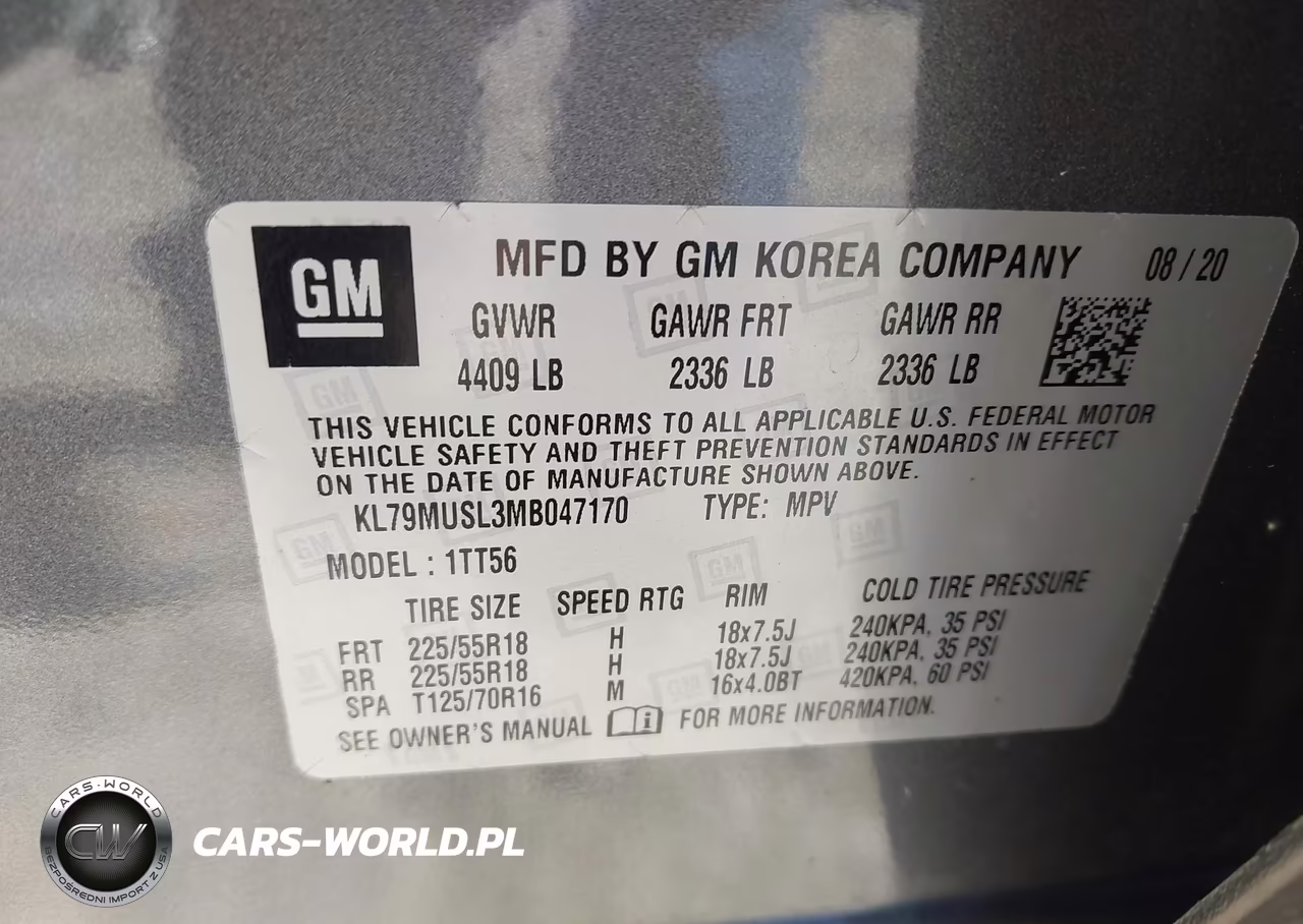 2021 Chevrolet Trailblazer Awd Rs VIN:KL79MUSL3MB047170 - 9