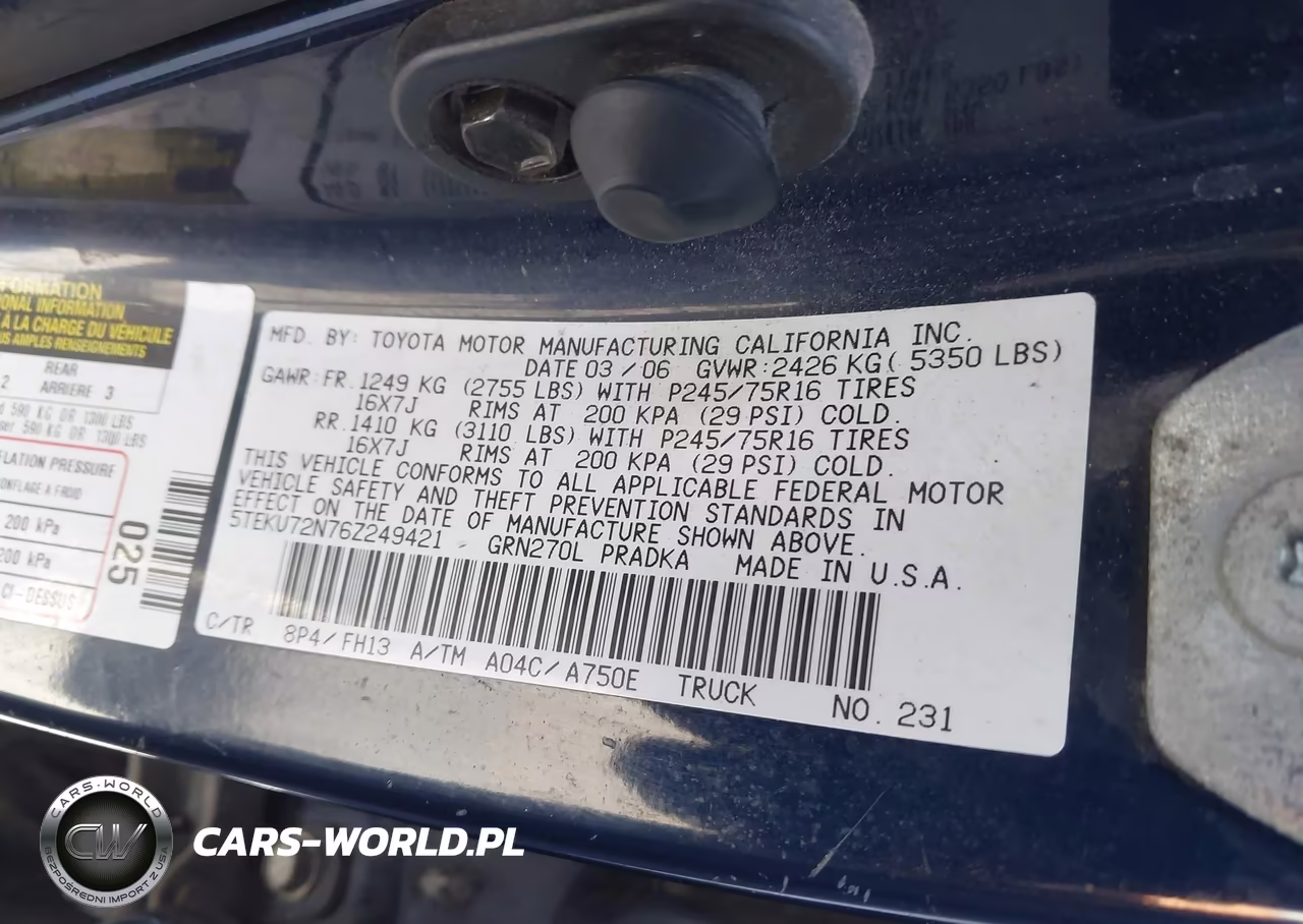 2006 Toyota Tacoma Prerunner V6 VIN:5TEKU72N76Z249421 - 9