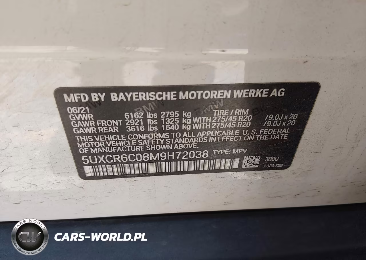 2021 BMW X5 xDrive40I VIN:5UXCR6C08M9H72038 - 9
